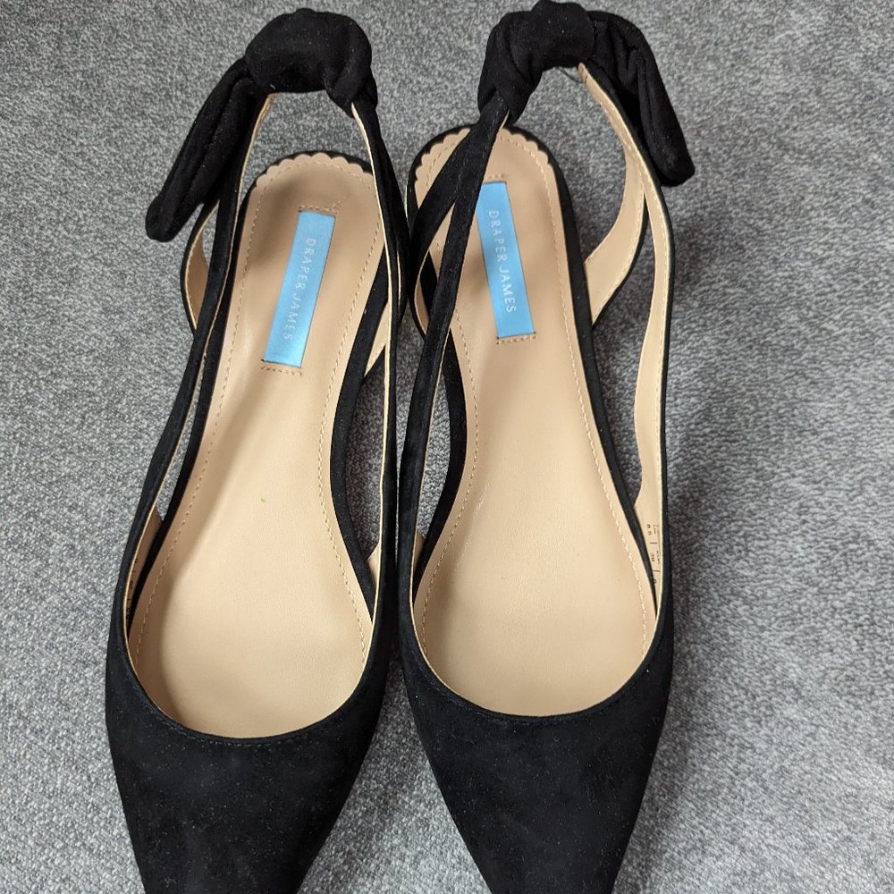 Draper James Harriet Bow Back Flats - Black